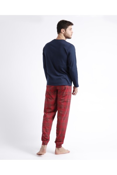 60317-110 PIJAMA HOMBRE MANGA LARGA KEEP WALKING