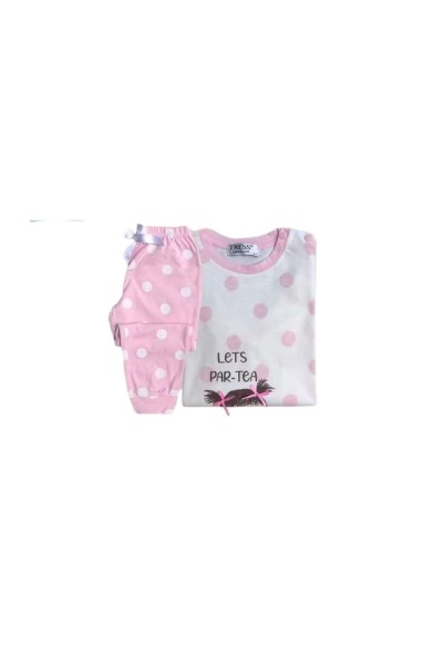 NA214027 PIJAMA NIÑA MANGA LARGA LETS PAR TEA