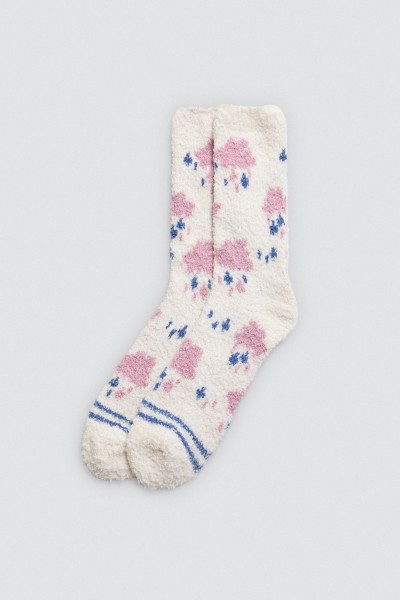 12959 CALCETÍN MUJER FRANELA ESTAMPADO-Ysabel Mora