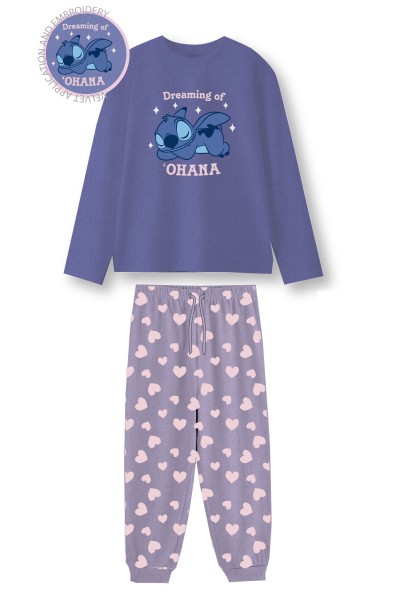 NW1463N Pijama mujer coralina Lilo&Stitch