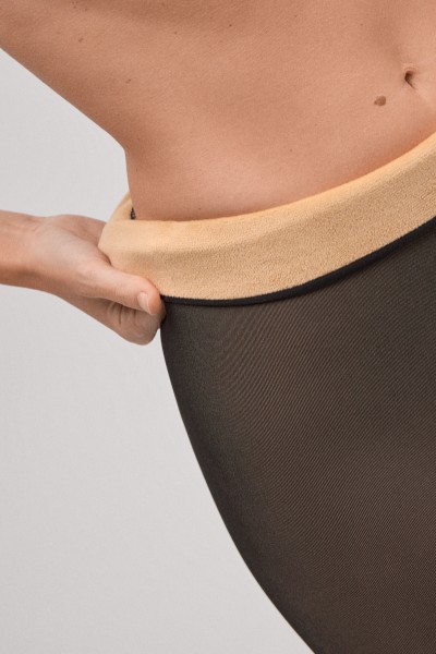 16636 PANTY TÉRMICO TRANSPARENTE ESTAMPADO 160 DEN