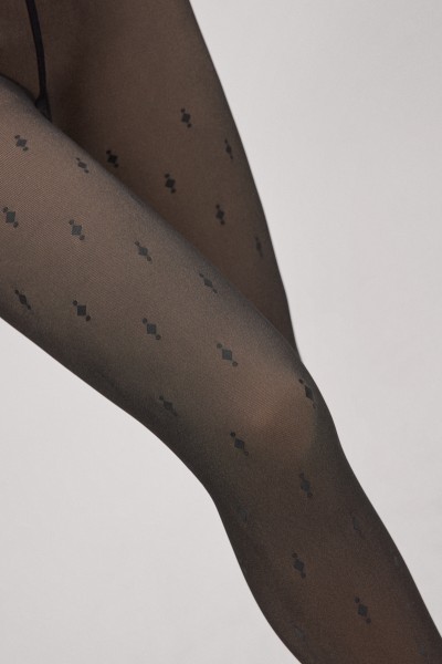 16636 PANTY TÉRMICO TRANSPARENTE ESTAMPADO 160 DEN