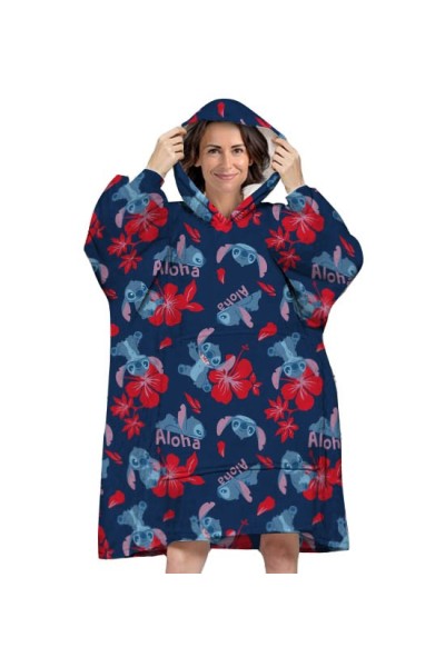 084STITCH-ADULTO BATA MANTA OVERSIZE CORALINA STITCH