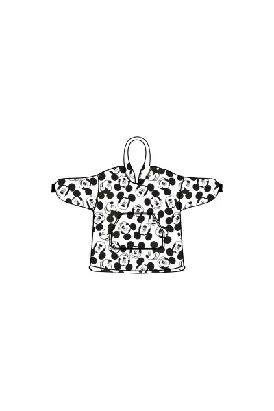 076MCK-INFANTIL BATA MANTA OVERSIZE CORALINA MICKEY MOUSE