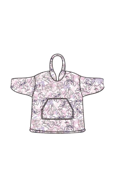 136STITCH-INFANTIL BATA MANTA OVERSIZE CORALINA STITCH