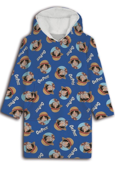 0830-23 Bata manta NIÑO One Piece azul New Import