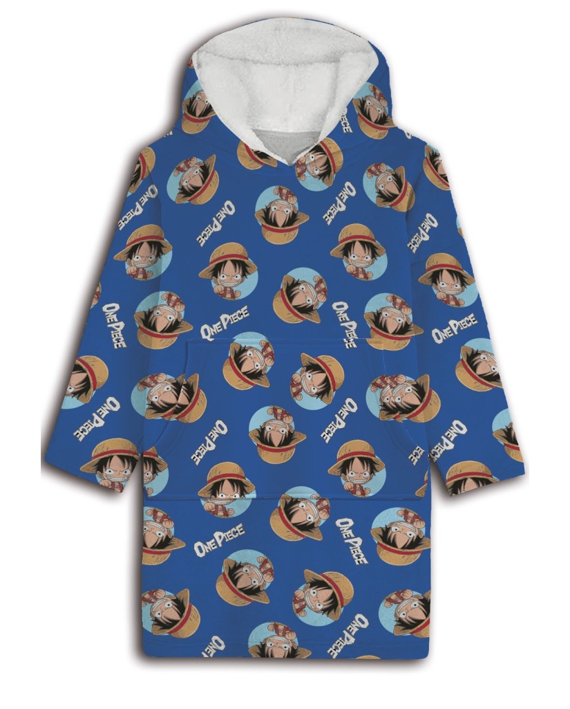 0830-23 Bata manta NIÑO One Piece azul New Import