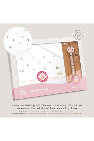 3335 TRIPTICO CUNA ESTRELLA LUNA MULTICOLOR + BROCHE