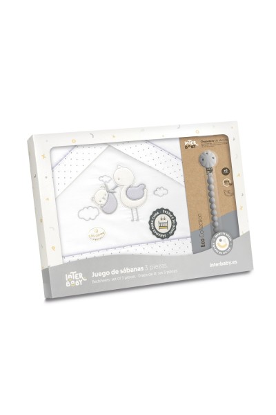 3338 TRIPTICO CUNA CIGUEÑA OSO + BROCHE