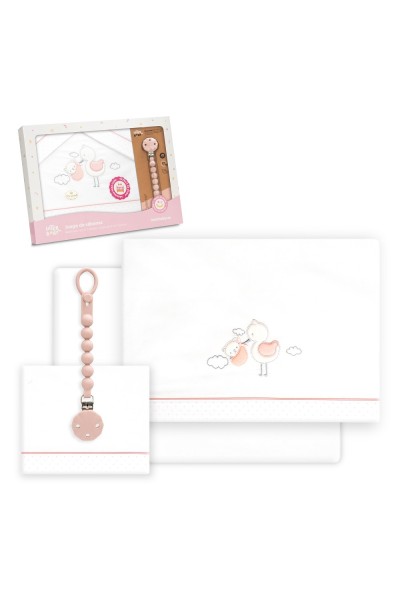 3338 TRIPTICO CUNA CIGUEÑA OSO + BROCHE