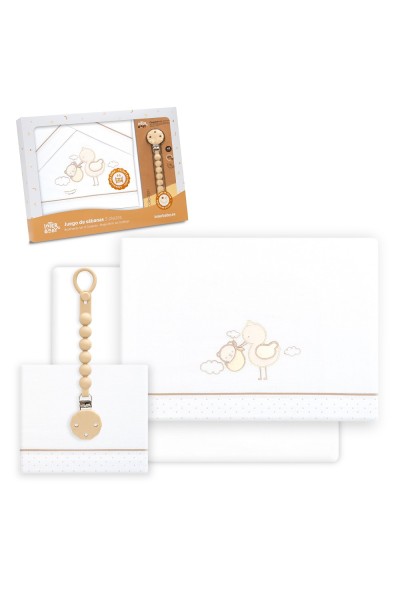 3338 TRIPTICO CUNA CIGUEÑA OSO + BROCHE