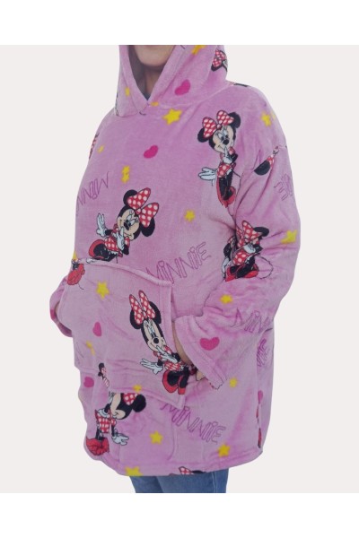 410-2024 Bata manta infantil coralina Minnie Mouse-New Import
