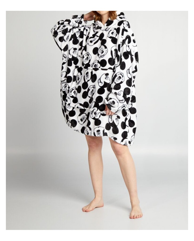 076MCK-INFANTIL BATA MANTA OVERSIZE CORALINA MICKEY MOUSE