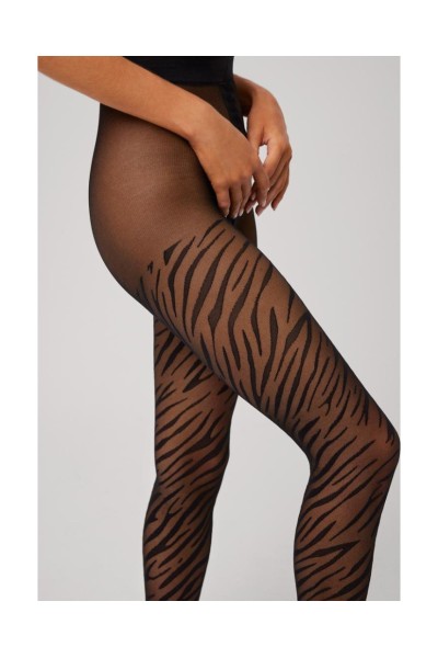 16609 Panty microrejilla 20 den tigre-Ysabel Mora