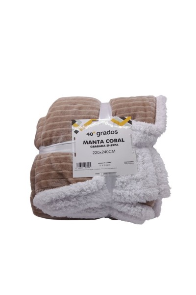20LINEAS MANTA SHERPA CORALINA 40 GRADOS 160X210