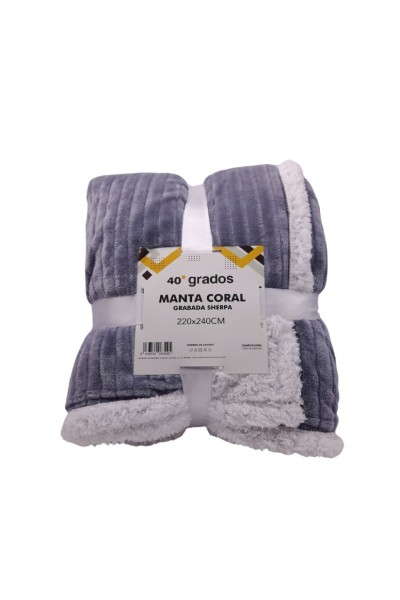 22LINEAS MANTA SHERPA CORALINA 40 GRADOS 220X240
