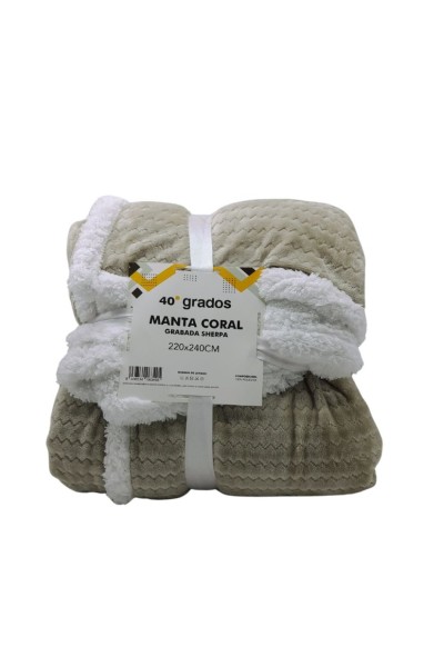 21ZIGZAG MANTA SHERPA CORALINA 40 GRADOS 160X210