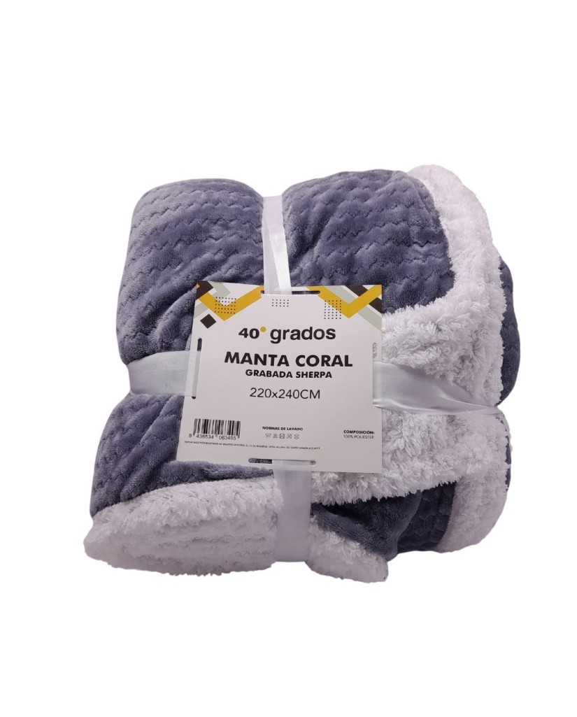 21ZIGZAG MANTA SHERPA CORALINA 40 GRADOS 160X210