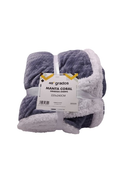 21ZIGZAG MANTA SHERPA CORALINA 40 GRADOS 160X210
