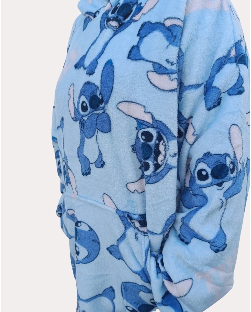 138STITCH-INFANTIL BATA MANTA OVERSIZE CORALINA STITCH