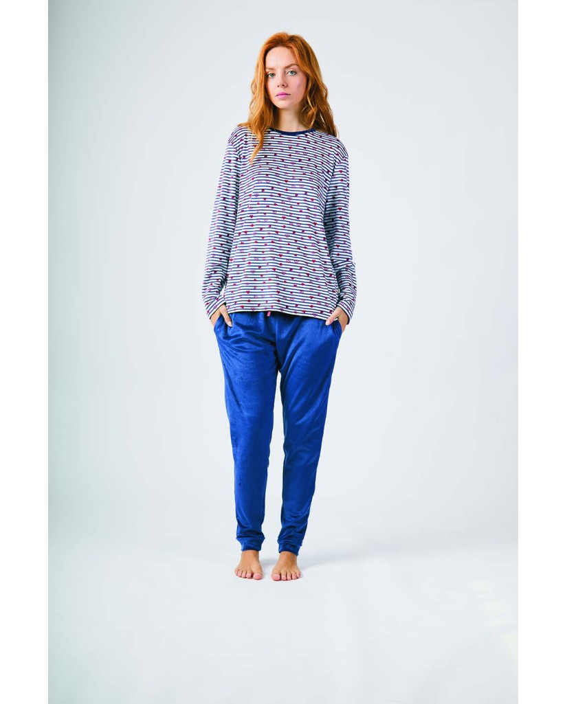 XJG_FP0105 Pijama mujer corazones-Javier Golmar