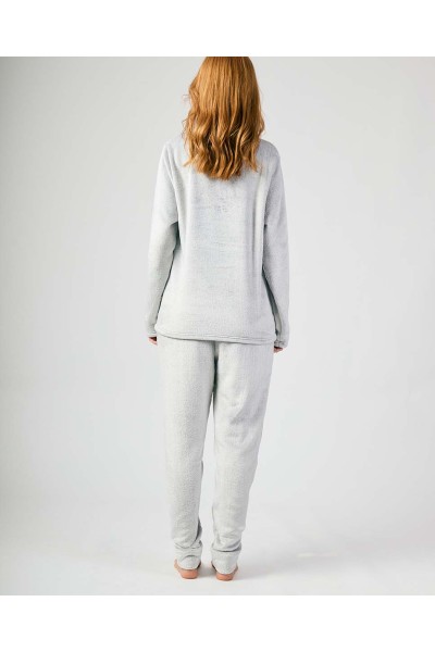 XJG_FP0112 Pijama mujer gris oso