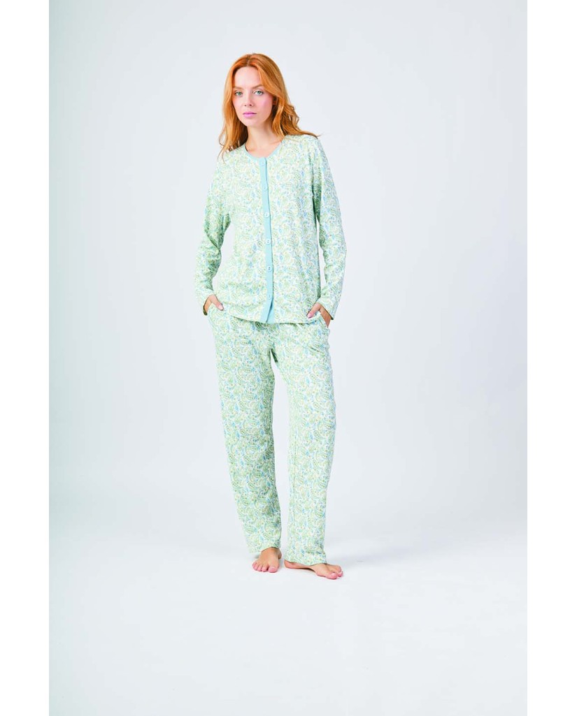 XJG_FP0700 Pijama mujer estampado cachemire