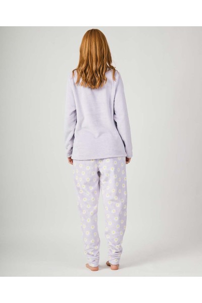 XJG_FP1010 Pijama coralina mujer margarita