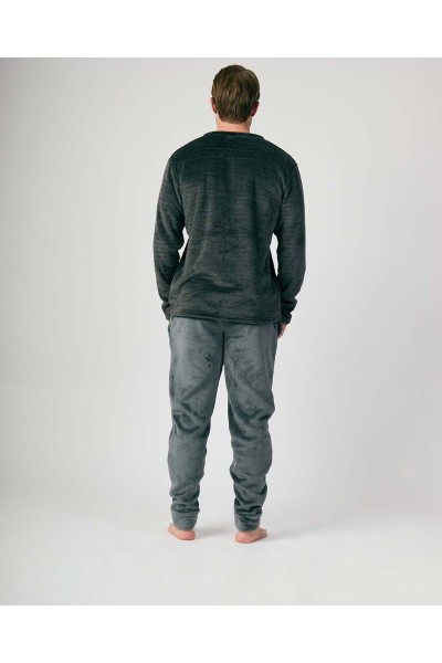 XJG_FP5068 Pijama coralina hombre Nap King