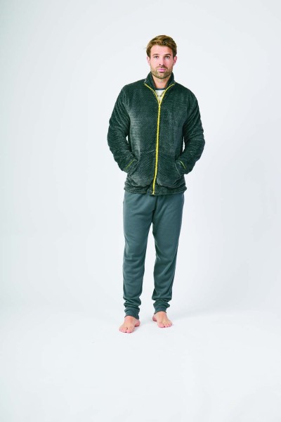 XJG_FP5086 Bata corta hombre coralina verde