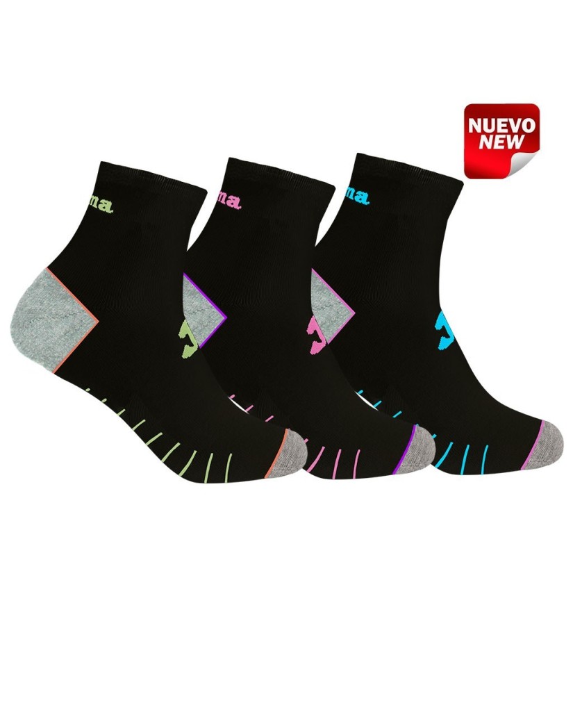 JS201711TA pack 3 fantasía tobillero Calcetines Mujer