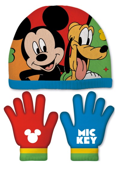 WD17379 MICKEY - SET GORRO Y GUANTES