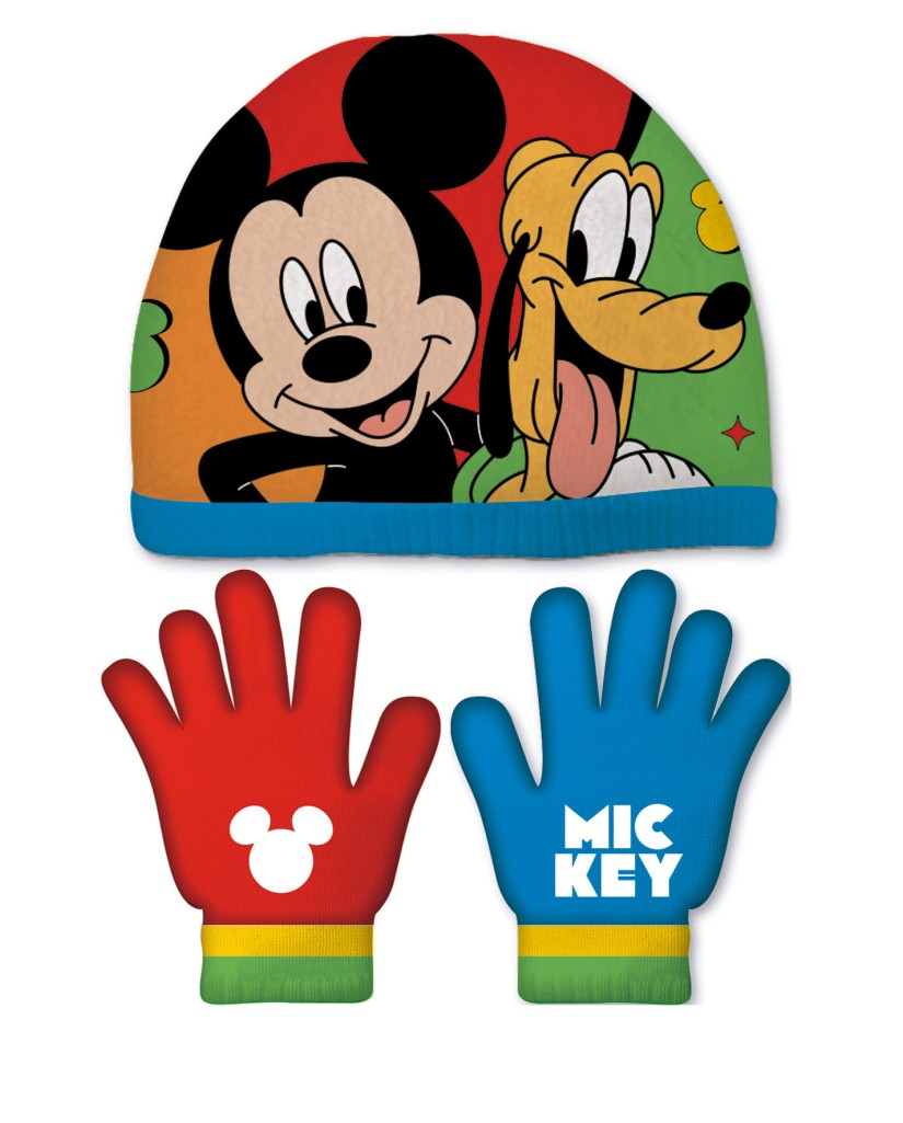 WD17379 MICKEY - SET GORRO Y GUANTES