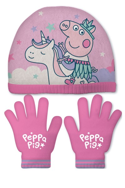 PP17441 PEPPA PIG- SET GORRO/GUANTES