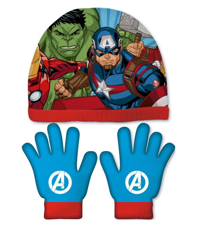 AV17432 AVENGERS - SET GORRO/GUANTE - 51/54
