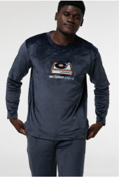 MV004 PIJAMA HOMBRE MICRO VELOUR 'No tengo Cara B'
