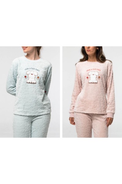 D657 PIJAMA CORALINA MUJER PERRITO