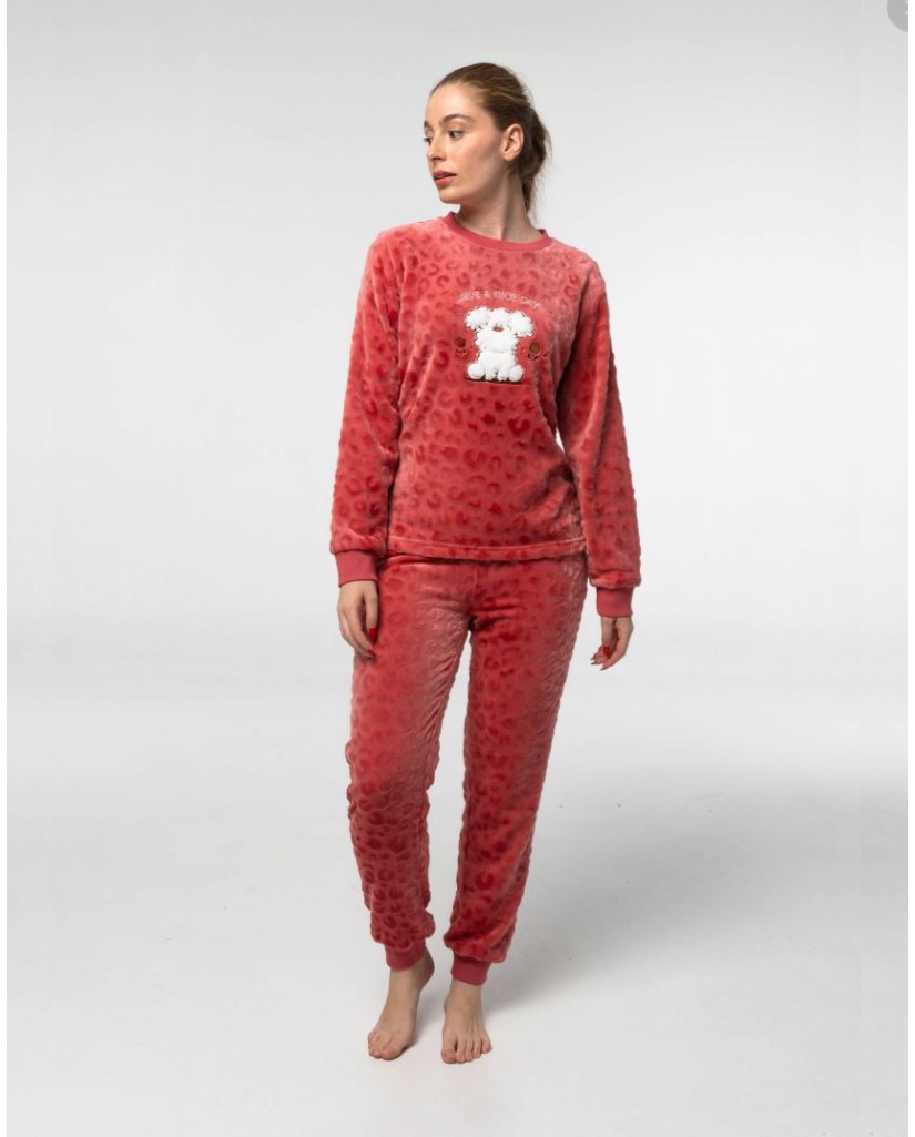 D657 PIJAMA CORALINA MUJER PERRITO
