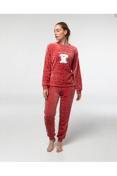 D657 PIJAMA CORALINA MUJER PERRITO