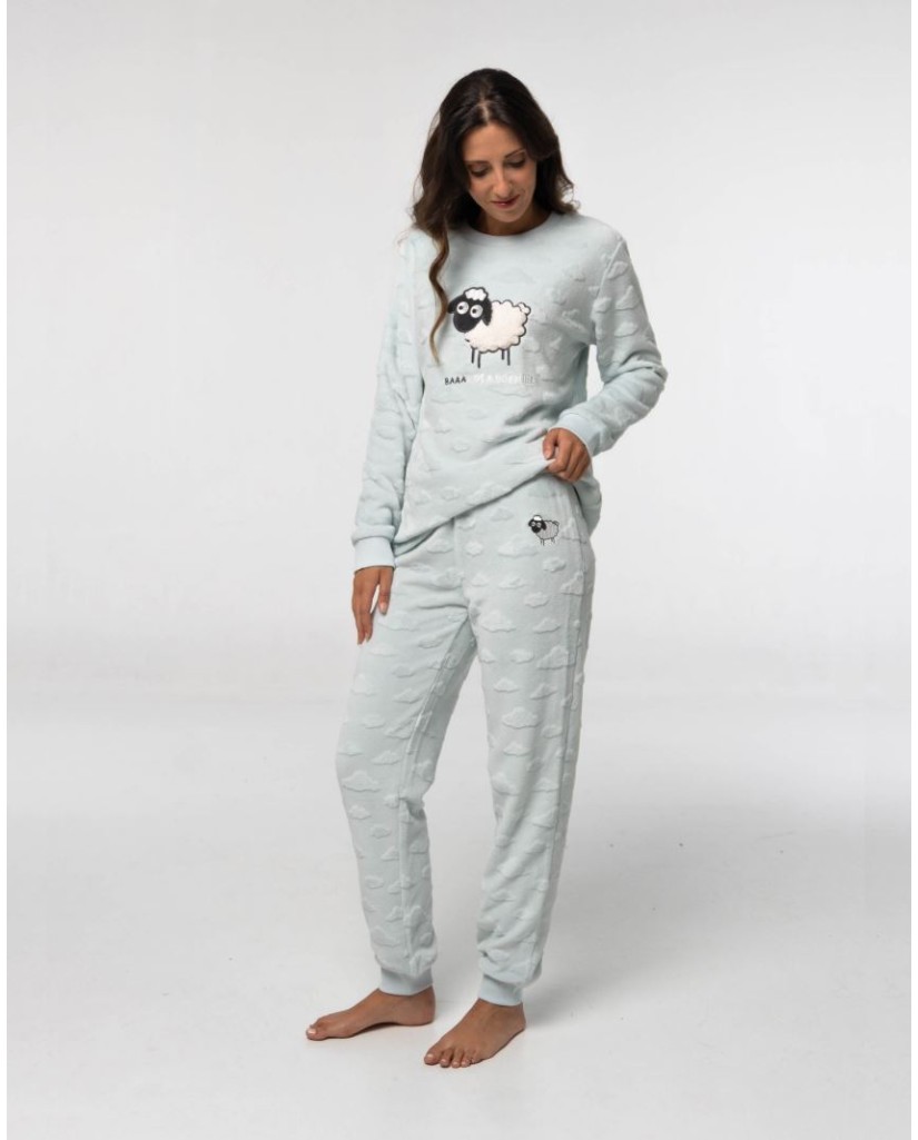 D659 PIJAMA CORALINA MUJER OVEJA-LITTLE UNICORN