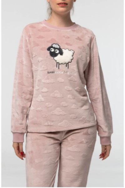 D659 PIJAMA CORALINA MUJER OVEJA-LITTLE UNICORN