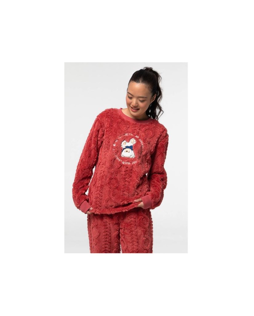 D660 PIJAMA CORALINA MUJER OSITO-LITTLE UNICORN