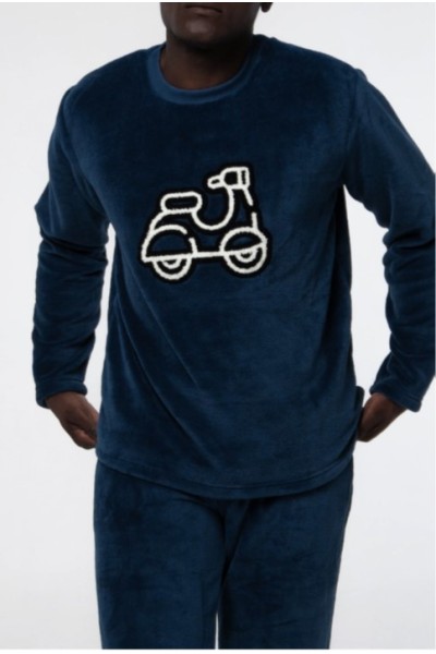 925 PIJAMA HOMBRE CORALINA MOTO-DARK ELEPHANT