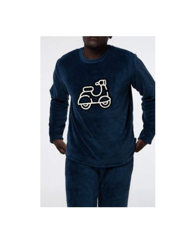 925 PIJAMA HOMBRE CORALINA MOTO-DARK ELEPHANT