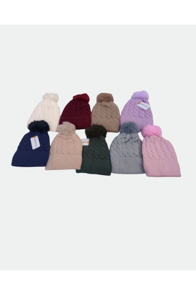 ED-002 GORRO DE LANA INFANTIL POM POM