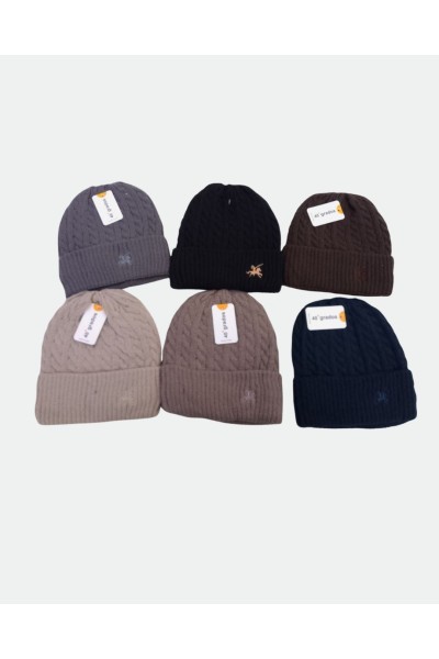 ED-016 GORRO DE LANA UNISEX TRENZADO