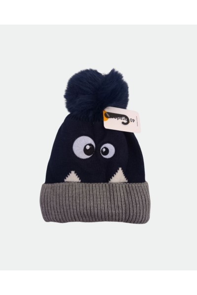 ED-022 GORRO DE LANA INFANTIL OJOS
