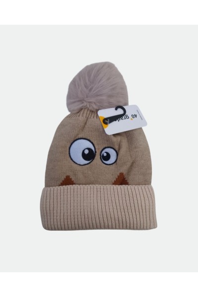 ED-022 GORRO DE LANA INFANTIL OJOS
