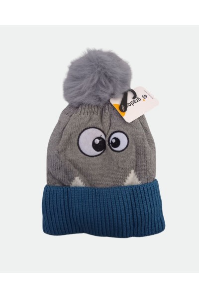 ED-022 GORRO DE LANA INFANTIL OJOS