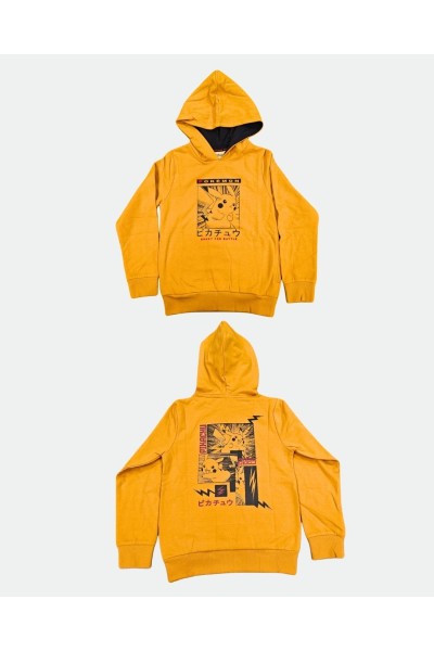 NW1112 Sudadera naranja Pikachu con capucha